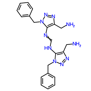 N,N-双[4-(氨基甲基)-1-(苯基甲基)-1H-1,2,3-噻唑-5-基]-甲脒结构式_58950-35-9结构式
