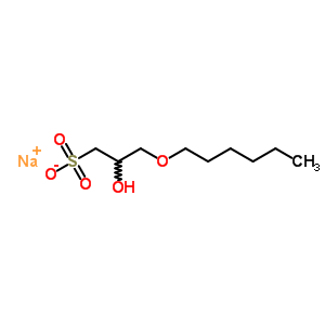 3-(己氧基)-2-羟基-1-丙烷磺酸钠结构式_58965-17-6结构式