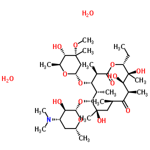 红霉素 A 二水合物结构式_59319-72-1结构式