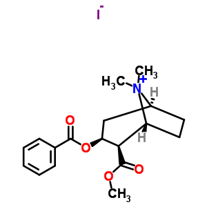 (1R,2R,3S,5S)-3-(苯甲酰氧基)-2-(甲氧羰基)-8,8-二甲基-8-铵双环[3.2.1]辛烷碘化物结构式_5937-29-1结构式