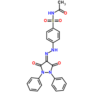 N-({4-[2-(3,5-二氧代-1,2-二苯基吡唑i二n-4-基)肼基]苯基}磺酰基)乙酰胺结构式_59541-30-9结构式
