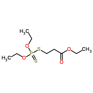 二硫代磷酸 O,O-二乙基 S-[2-(乙氧羰基)乙基]酯结构式_5969-94-8结构式