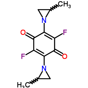 2,5-二氟-3, 6-双(2-甲基-1-氮丙啶yl)-2,5-环己二烯-1,4-二酮结构式_59886-39-4结构式