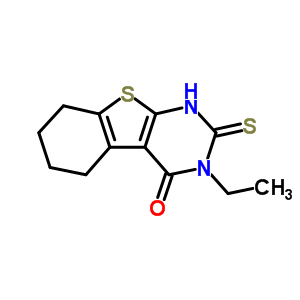 3-乙基-2,3,5,6,7,8-六氢-2-硫代-[1]苯并噻吩并[2,3-d]嘧啶-4(1H)-酮结构式_59898-66-7结构式