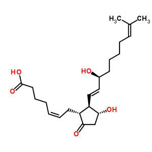 (Z)-7-[(1R,2R,3R)-3-羟基-2-[(1E,3S)-3-羟基-9-甲基癸-1,8-二烯基]-5-氧代环戊基]庚-5-烯酸结构式_59982-03-5结构式