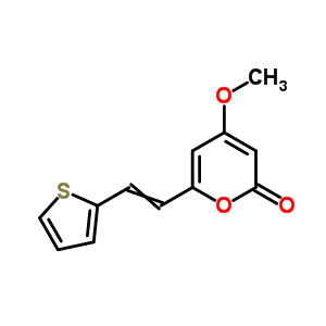 4-甲氧基-6-[2-(2-噻吩)乙烯]-2H-吡喃-2-酮结构式_60427-80-7结构式