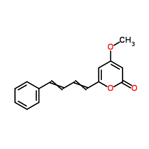 4-甲氧基-6-(4-苯基-1,3-丁二烯基)吡喃-2-酮结构式_60427-92-1结构式