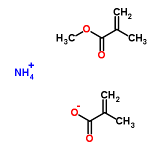 2-甲基-2-丙烯酸与 2-甲基-2-丙烯酸甲酯聚合物铵盐结构式_60474-81-9结构式