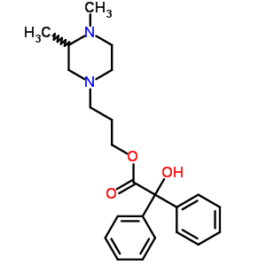 3-(3,4-Dimethylpiperazin-1-yl)propyl 2-hydroxy-2,2-diphenyl-acetateStructure,60573-78-6Structure 3-(3,4-Dimethylpiperazin-1-yl)propyl 2-hydroxy-2,2-diphenyl-acetate Structure,60573-78-6Structure