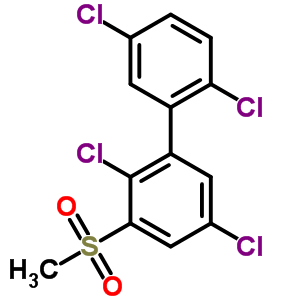 3-甲基磺酰基-2,2,5,5-四氯联苯结构式_60640-54-2结构式
