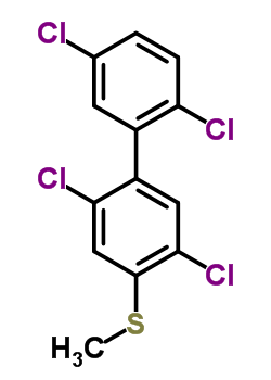 2,5,2,5-四氯-4-甲基硫代联苯结构式_60640-57-5结构式