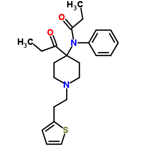 N-[4-(1-氧代丙基)-1-[2-(2-噻吩)乙基]-4-哌啶基]-N-苯基丙酰胺结构式_60644-96-4结构式
