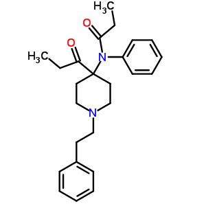 N-[4-(1-氧代丙基)-1-(2-苯基乙基)-4-哌啶基]-N-苯基丙酰胺结构式_60644-97-5结构式