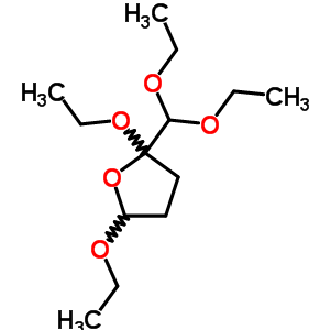 2,5-二乙氧基-2-(二乙氧基甲基)四氢呋喃结构式_60664-55-3结构式