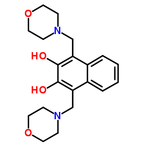 2,3-Naphthalenediol,1,4-bis(4-morpholinylmethyl)-Structure,60672-15-3Structure 2,3-Naphthalenediol,1,4-bis(4-morpholinylmethyl)- Structure,60672-15-3Structure