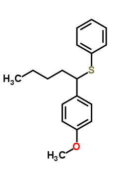 1-(4-甲氧基苯基)-1-苯基硫代戊烷结构式_60702-18-3结构式