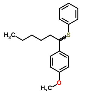 1-甲氧基-4-[1-(苯基硫代)己基]苯结构式_60702-20-7结构式