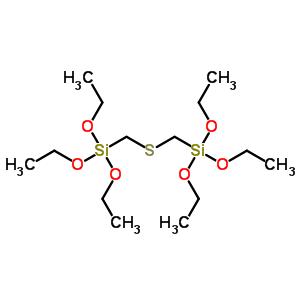 双(三乙氧基甲硅烷基甲基)硫化物结构式_60764-85-4结构式