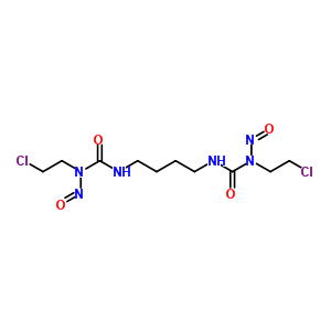 1,1-四亚甲基双[3-(2-氯乙基)-3-亚硝基脲]结构式_60784-43-2结构式