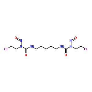 1,1-五亚甲基双[3-(2-氯乙基)-3-亚硝基脲]结构式_60784-44-3结构式