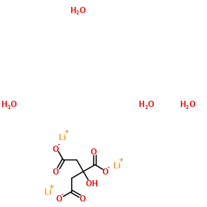 四水柠檬酸锂结构式_6080-58-6结构式