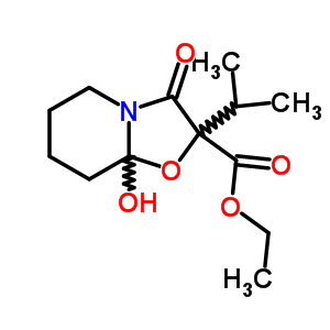 六氢-8a-羟基-2-(1-甲基乙基)-3-氧代-5H-噁唑并[3,2-a]吡啶-2-羧酸乙酯结构式_60807-09-2结构式