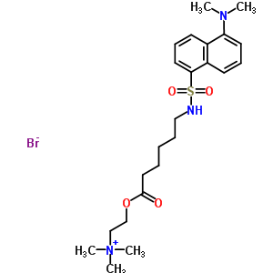 (1-(5-二甲基氨基萘)磺酰胺)-n-己酸-beta-N-三甲胺乙酯结构式_60837-35-6结构式