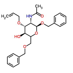 2-乙酰氨基-3-邻烯丙基-6-O-苄基-2-脱氧-α-D-吡喃葡萄糖苷苄酯结构式_60920-82-3结构式