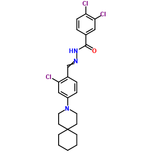 N-[[4-(3-氮杂螺[5.5]-3-十一基)-2-氯-苯基]亚甲基氨基]-3,4-二氯-苯甲酰胺结构式_60948-31-4结构式