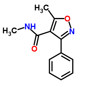 N,5-二甲基-3-苯基-异噁唑-4-羧酰胺结构式_60986-88-1结构式
