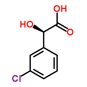 (R)-(-)-3-氯扁桃酸结构式_61008-98-8结构式