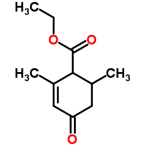 2,6-二甲基-4-氧代-2-环己烯-1-羧酸乙酯结构式_6102-15-4结构式