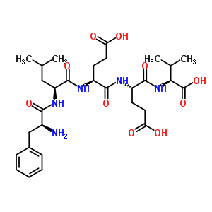 苯丙氨酰-亮氨酰-谷氨酰-谷氨酰-缬氨酸结构式_61037-79-4结构式