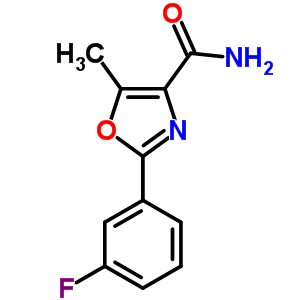 2-(m-氟苯基)-5-甲基噁唑-4-羧酰胺结构式_61152-07-6结构式