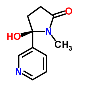 5-羟基-1-甲基-5-吡啶-3-基-吡咯烷-2-酮结构式_61192-50-5结构式