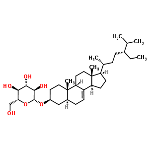 仙人掌甾醇葡糖苷结构式_61376-86-1结构式