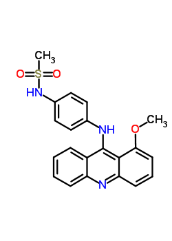 N-[4-(1-甲氧基-9-吖啶基氨基)苯基]甲烷磺酰胺结构式_61417-04-7结构式