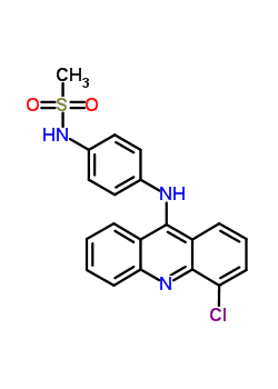 N-[4-[(3-氯-9-吖啶基)氨基]苯基]甲烷磺酰胺结构式_61417-08-1结构式