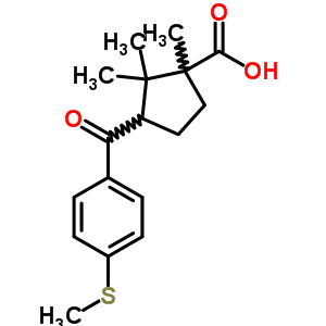 3-硫代茴香酰基-1,2,2-三甲基环戊烷-1-羧酸结构式_61469-03-2结构式