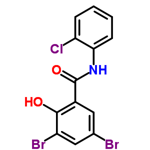 3,5-二溴-N-(2-氯苯基)-2-羟基-苯甲酰胺结构式_6149-60-6结构式