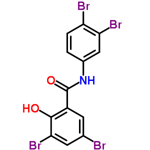 3,5-二溴-N-(3,4-二溴苯基)-2-羟基-苯甲酰胺结构式_6149-63-9结构式