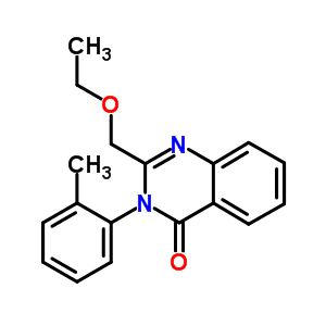 2-(乙氧基甲基)-3-(2-甲基苯基)喹唑啉-4(3H)-酮结构式_61554-65-2结构式