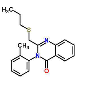 3-(2-甲基苯基)-2-[(丙基硫代)甲基]喹唑啉-4(3H)-酮结构式_61554-69-6结构式
