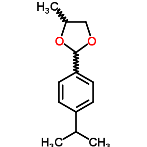 4-甲基-2-(4-丙烷-2-基苯基)-1,3-二氧戊环结构式_61683-79-2结构式