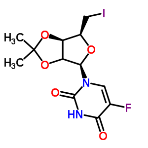 5-脱氧-5-碘-2,3-O-异亚丙基-5-氟尿苷结构式_61787-10-8结构式