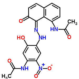 N-[4-[[8-(乙酰基氨基)-2-羟基-1-萘]氮杂]-5-羟基-2-硝基苯基]乙酰胺结构式_61827-66-5结构式