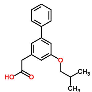5-异丁氧基-3-联苯乙酸结构式_61888-58-2结构式