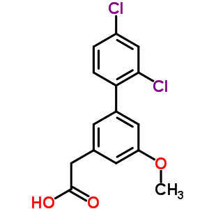 2,4-二氯-5-甲氧基-1,1-联苯-3-乙酸结构式_61888-65-1结构式