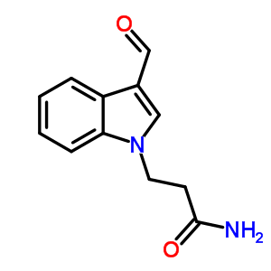 3-(3-甲酰基-吲哚-1-基)-丙酰胺结构式_61922-01-8结构式