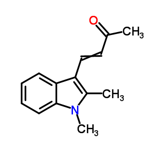 4-(1,2-二甲基吲哚-3-基)-3-丁烯-2-酮结构式_61936-75-2结构式